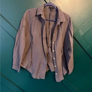 Elegant Women's Blouse in Gray